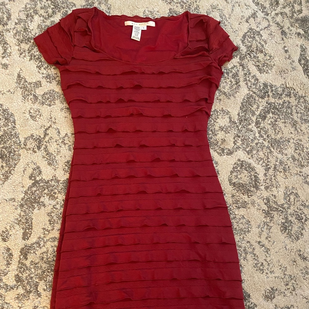 Max studio red dress, size L